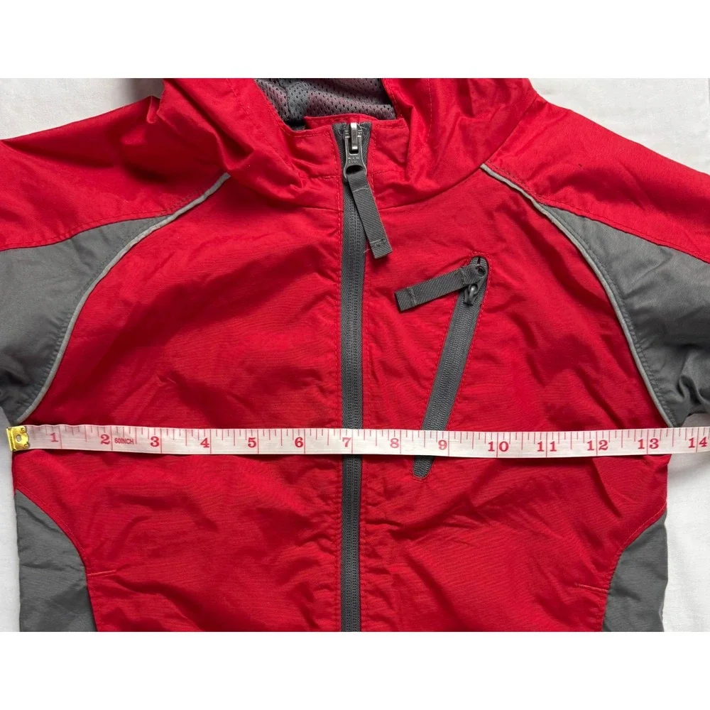 Columbia Toddler Boys Red Grey Hooded Windbreaker Jacket 2T